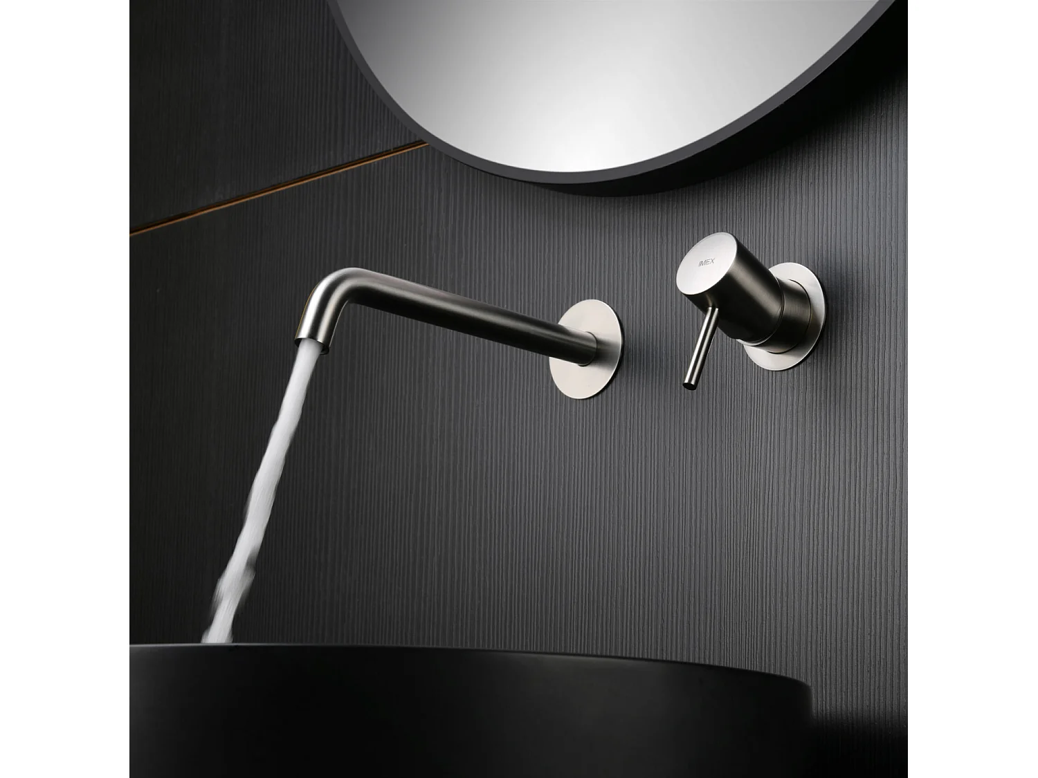 Robinet Mitigeur de Lavabo Encastré Anti-Calcaire Niquel Brossé MONZA GLM039/NQ