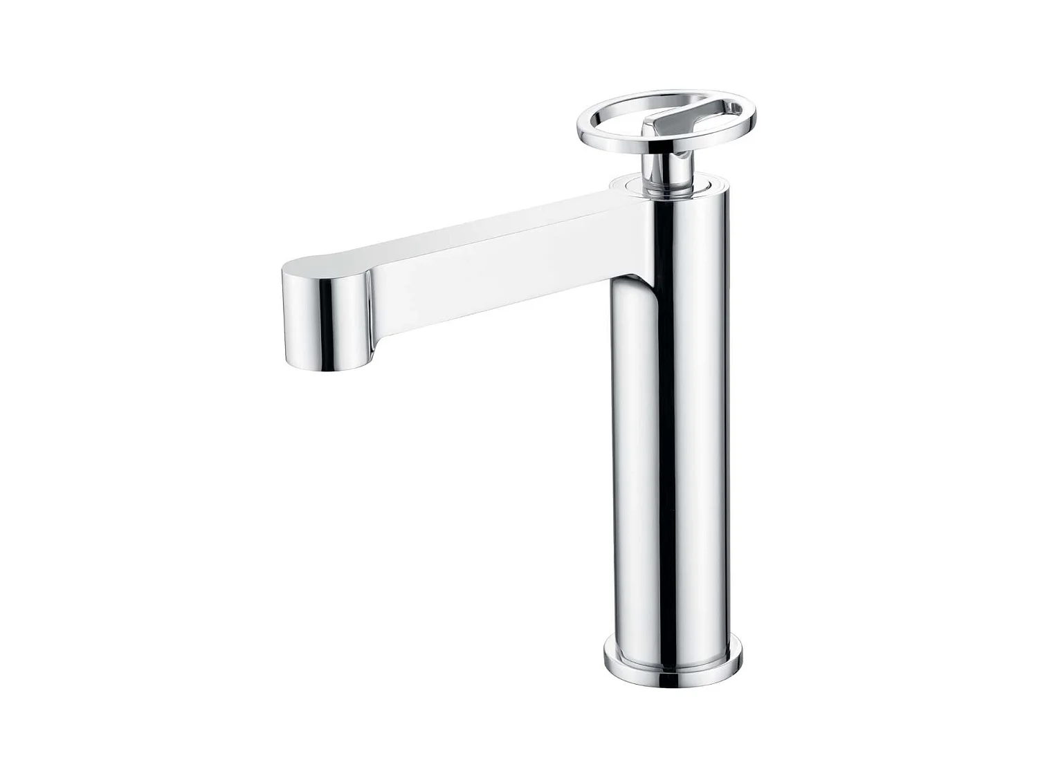 Mitigeur Lavabo Salle de Bain chromé – Bec Bas Anti-Calcaire – Design moderne - OLIMPO IMEX