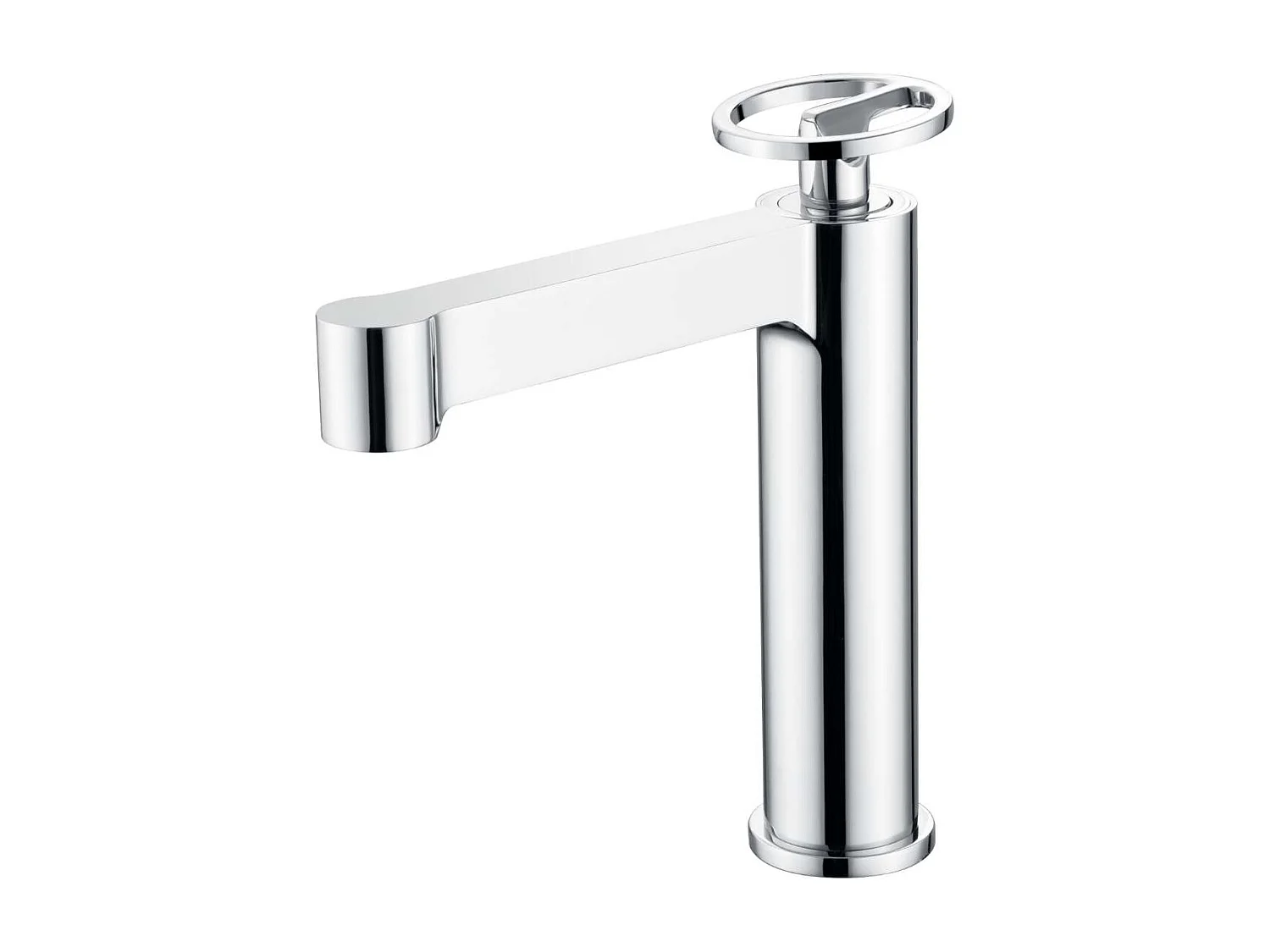 Mitigeur Lavabo Salle de Bain chromé – Bec Bas Anti-Calcaire – Design moderne - OLIMPO IMEX