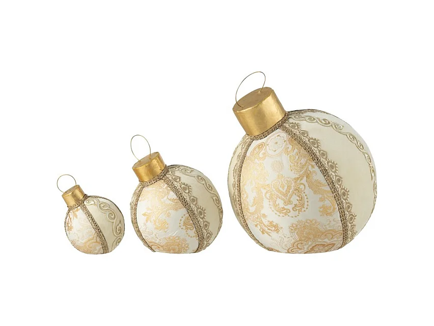 Bola decorativa de poliresina dorada 23x23x32 cm