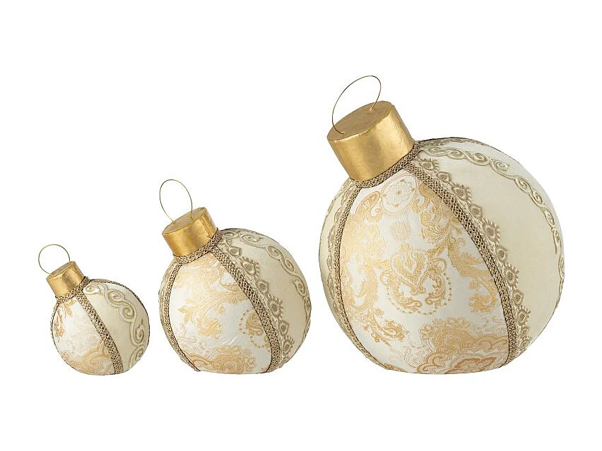 Bola decorativa de poliresina dorada 23x23x32 cm