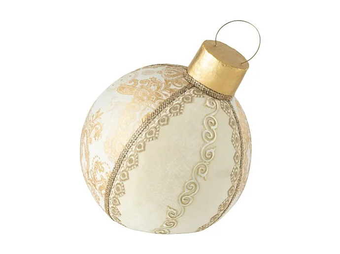 Bola decorativa de poliresina dorada 23x23x32 cm