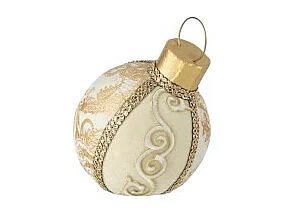 Bola decorativa de poliresina dorada 15x15x22 cm