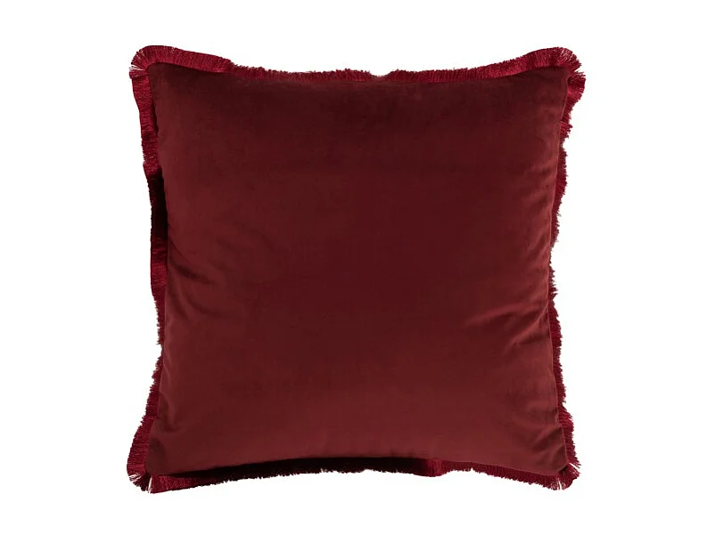 Cojín alpha cuadrado poliéster rojo 43x42 cm