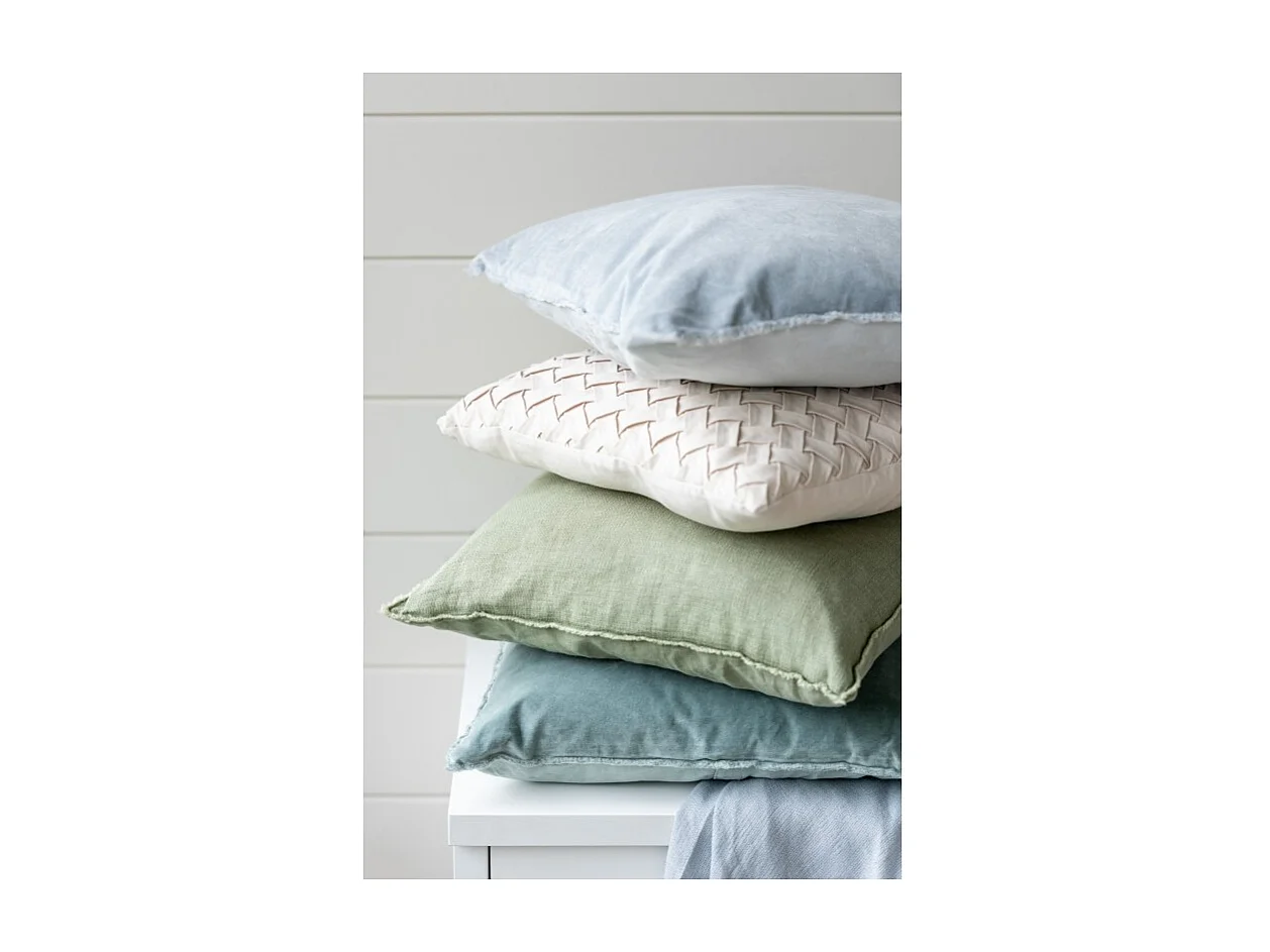 Almohadón tejido poliéster menta 43x43 cm