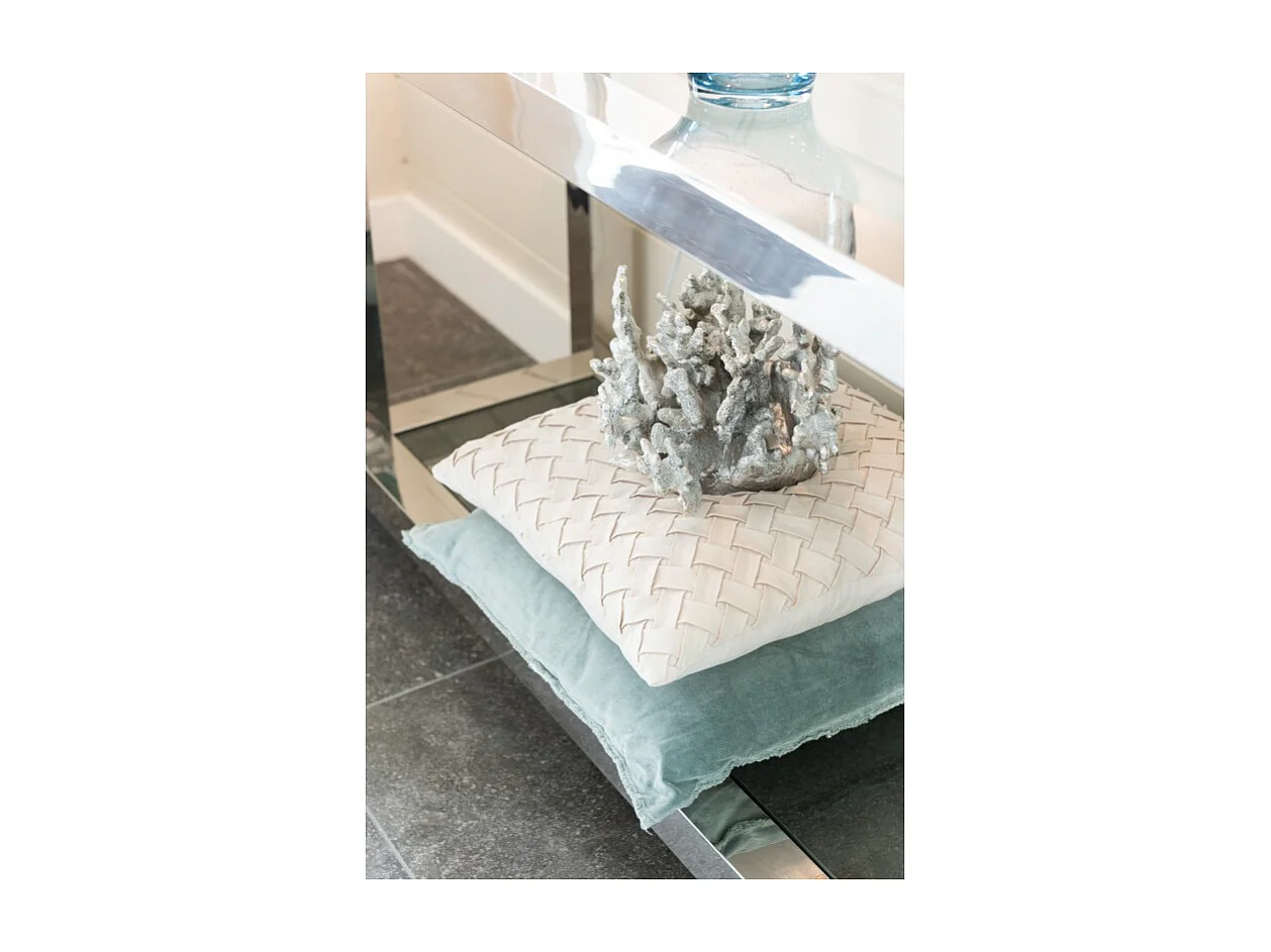 Almohadón tejido poliéster menta 43x43 cm