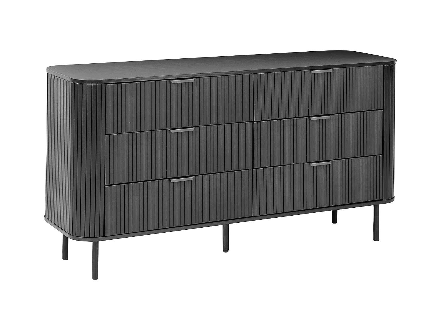 Commode à 6 tiroirs BRADLEY Noir
