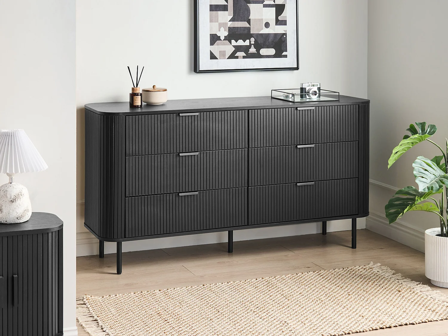 Commode à 6 tiroirs BRADLEY Noir