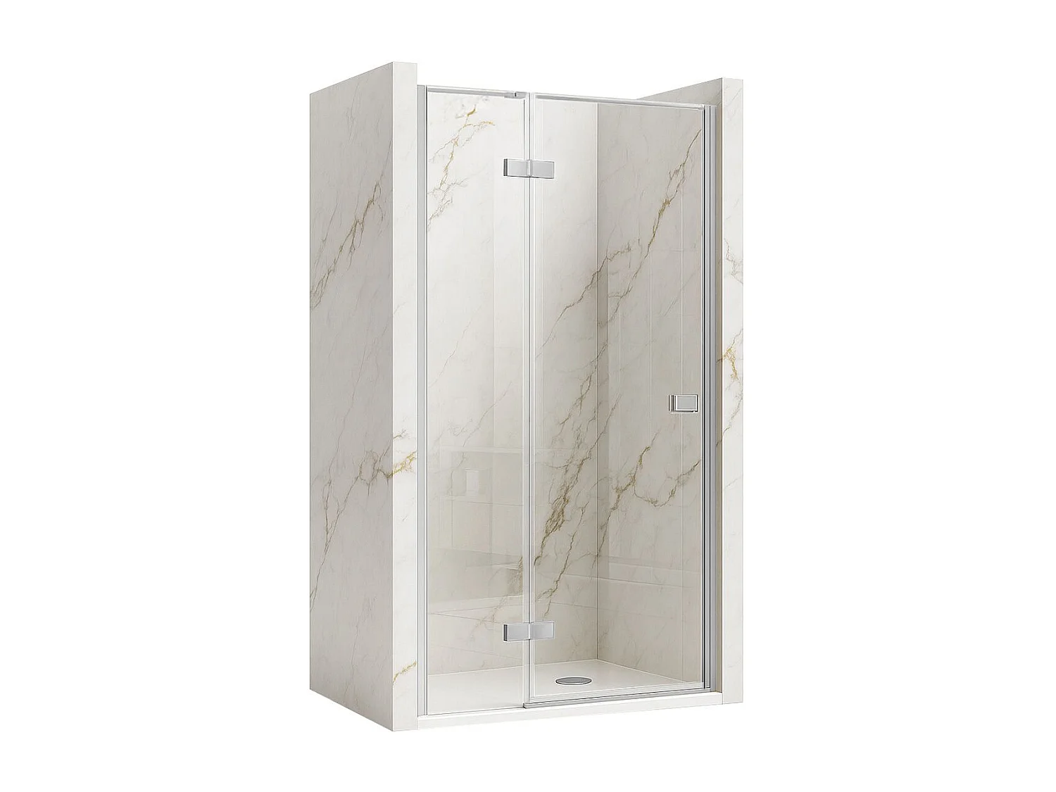 Porta De Chuveiro Rea Atlas Chrome 120 Right