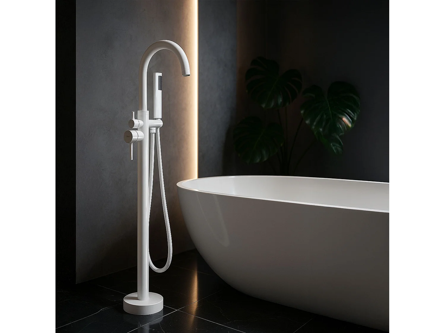 Robinet De Baignoire Sur Pied Rea Lungo White