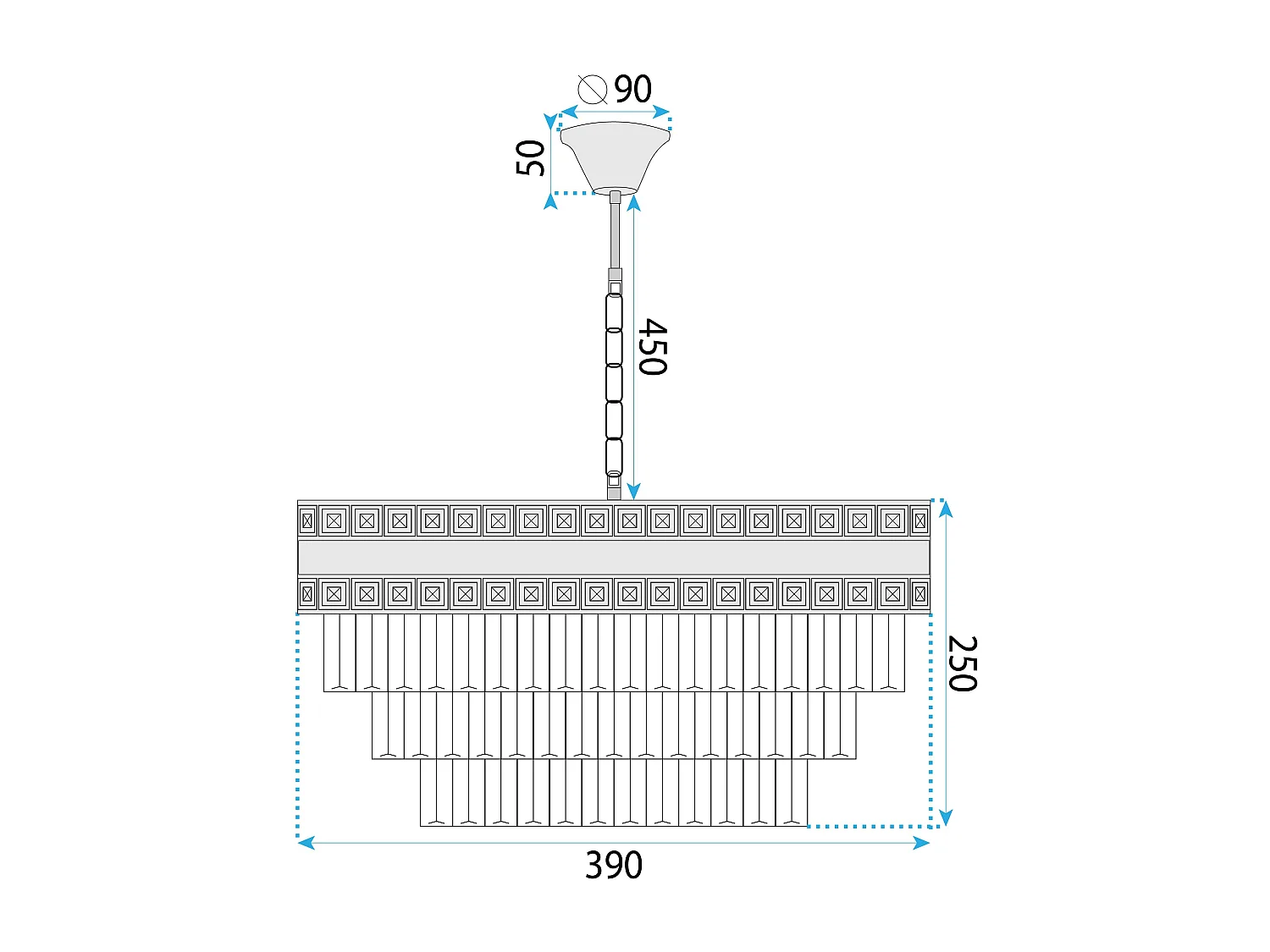 Hanglamp Toolight G047-Cp Gold 40Cm