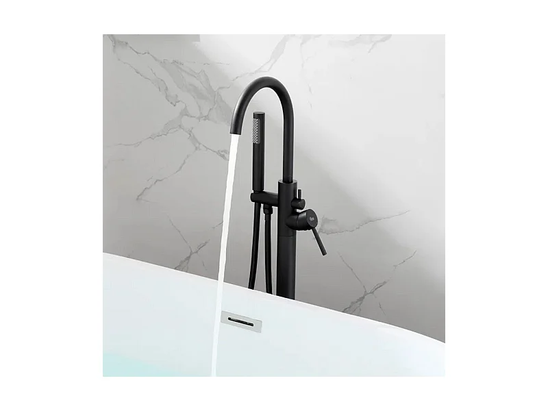 Rubinetto Da Pavimento Per Vasca Da Bagno Rea Lungo Black