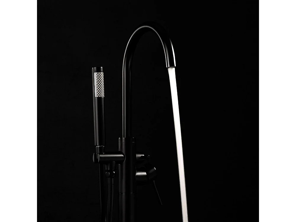 Grifo De Bañera De Suelo Rea Lungo Black