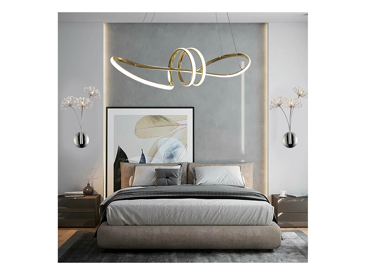 Lampe Toolight Led App824-Cp Long Gold