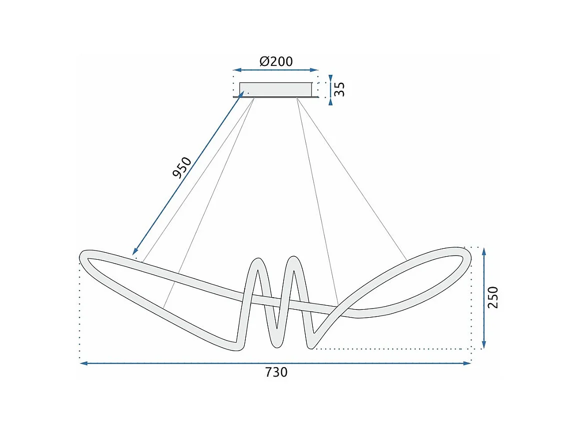 Lampe Toolight Led App824-Cp Long Gold