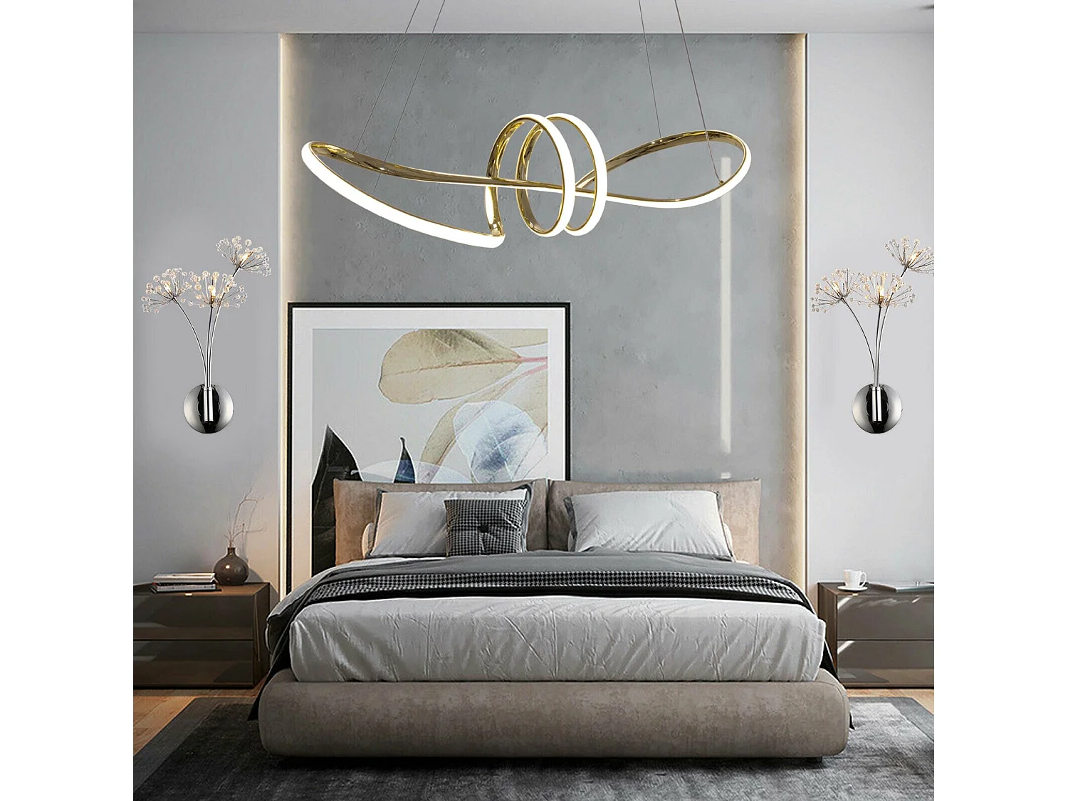 Lampe Toolight Led App824-Cp Long Gold