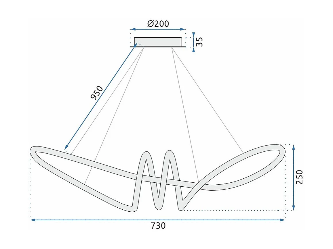 Lampe Toolight Led App824-Cp Long Gold