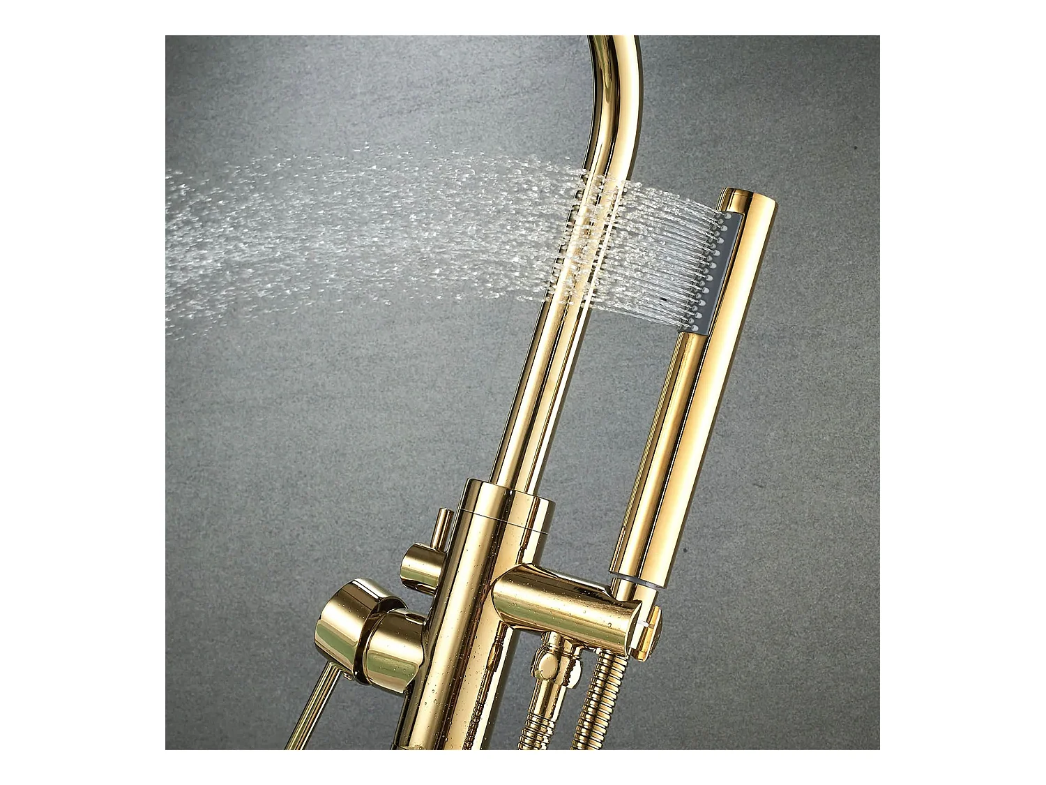 Rubinetto Da Pavimento Per Vasca Da Bagno Rea Lungo Gold