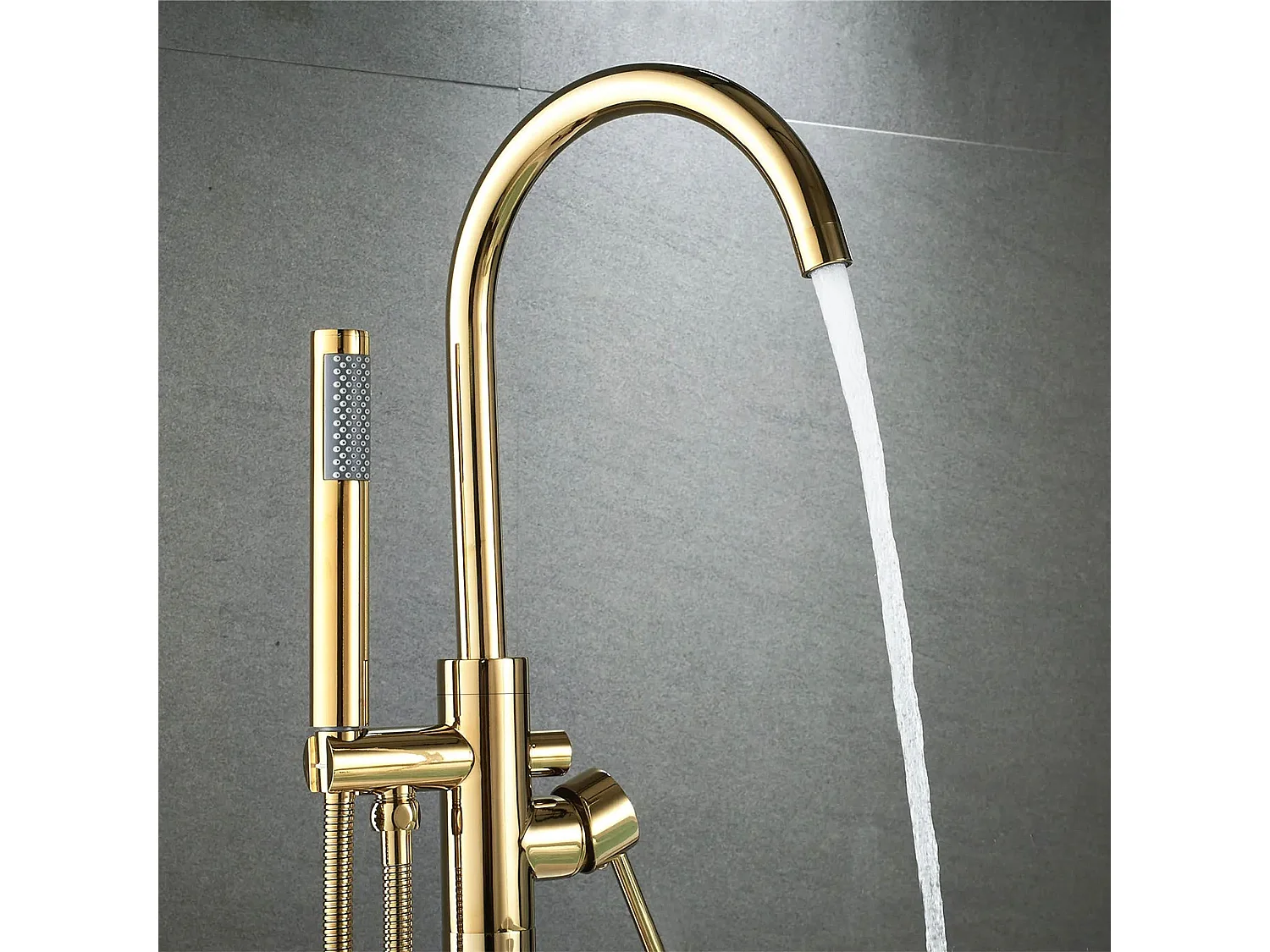 Robinet De Baignoire Sur Pied Rea Lungo Gold