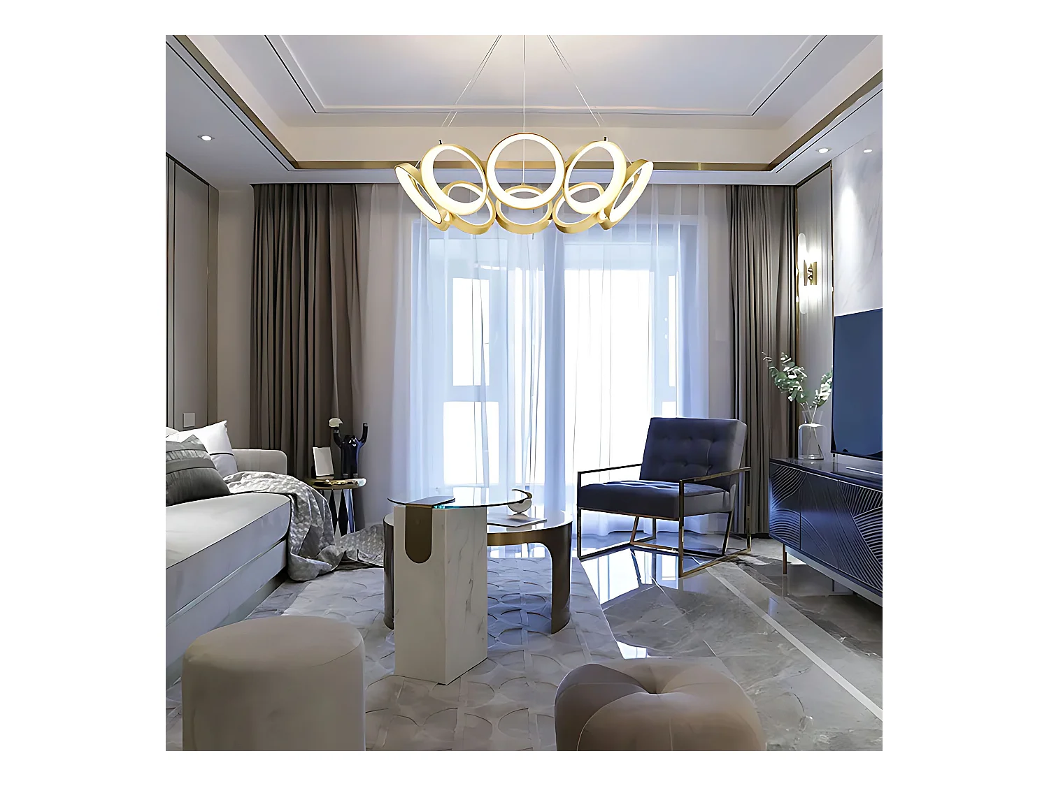 Lampe Suspendue Toolight App1800-Cp Gold