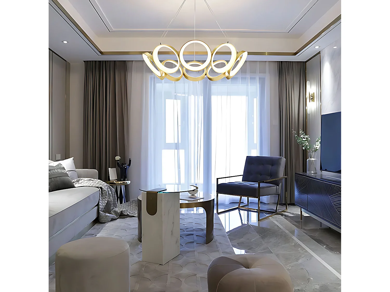 Lampe Suspendue Toolight App1800-Cp Gold