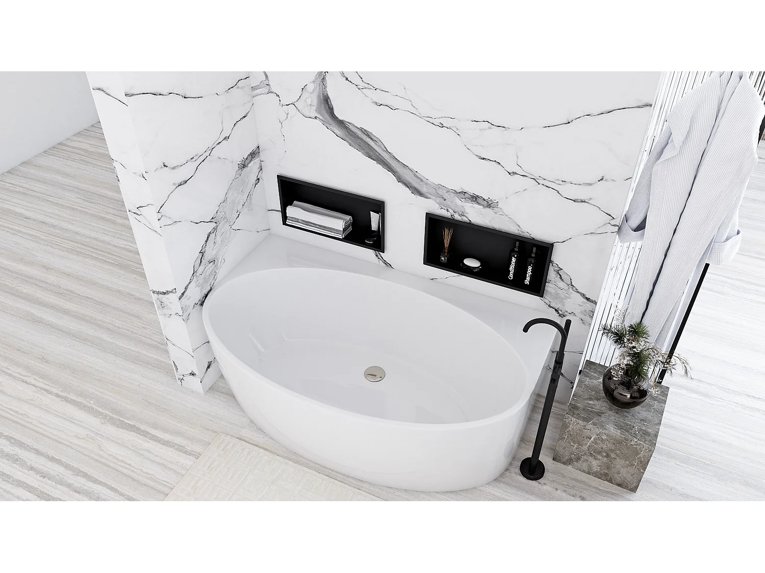 Vasca Bagno Rea Malta White 150Cm