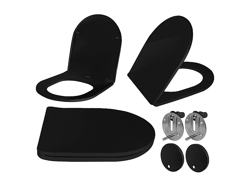 Toilettensitz Rea Carlo Flat Uf Black Matt