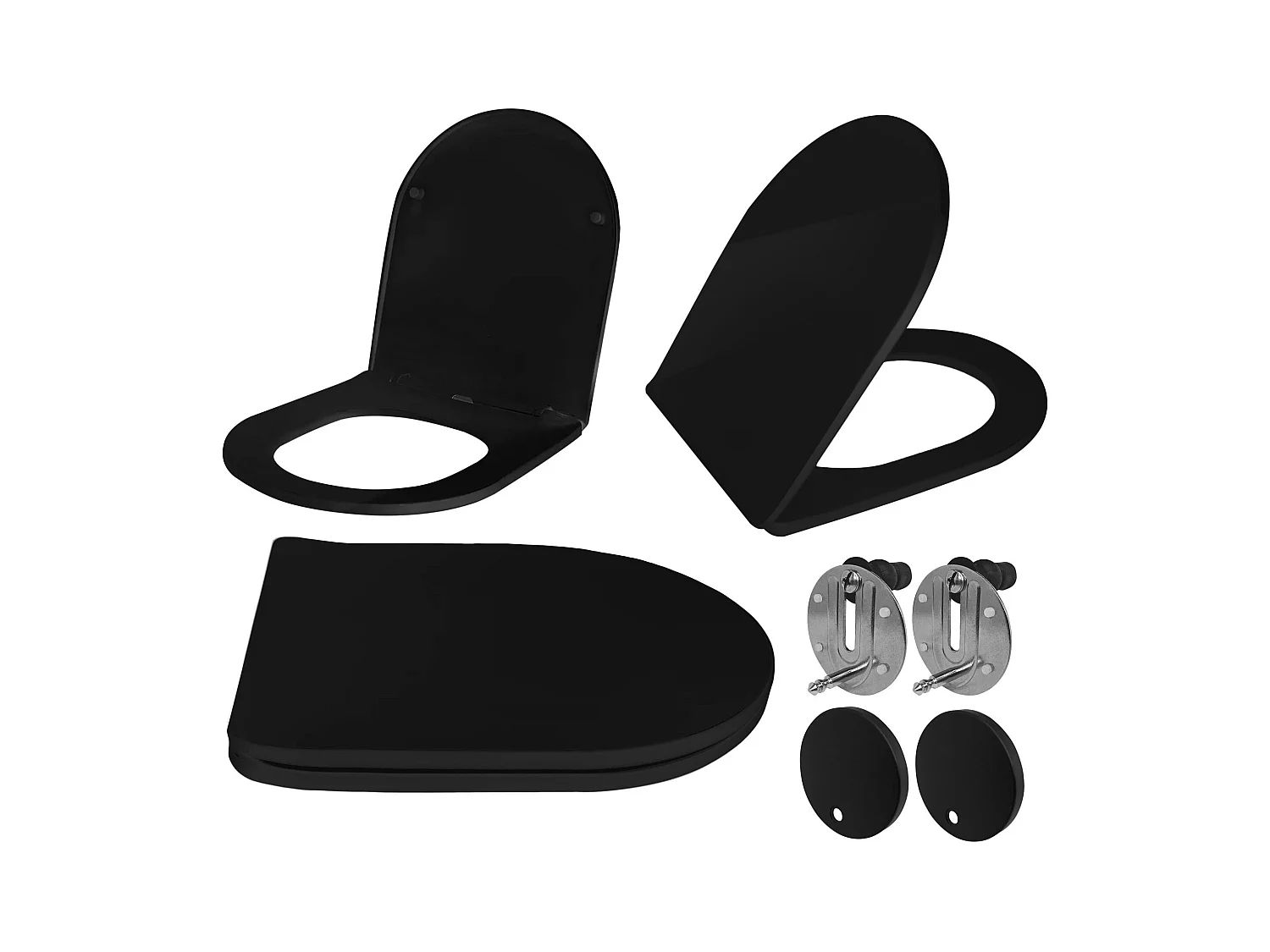 Toilettensitz Rea Carlo Flat Uf Black Matt