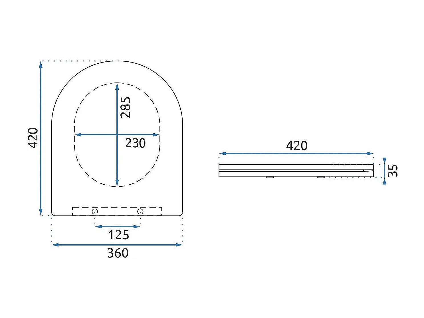 Toilettensitz Rea Carlo Flat Uf Black Matt