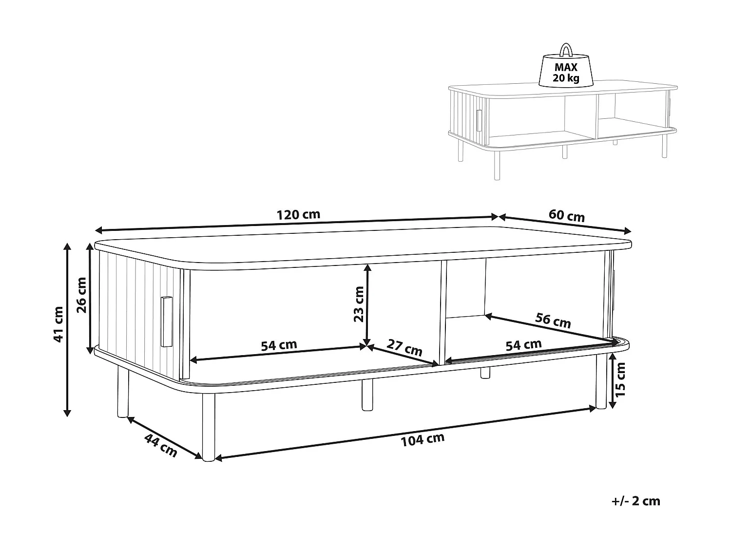 Table basse BRADLEY Noir