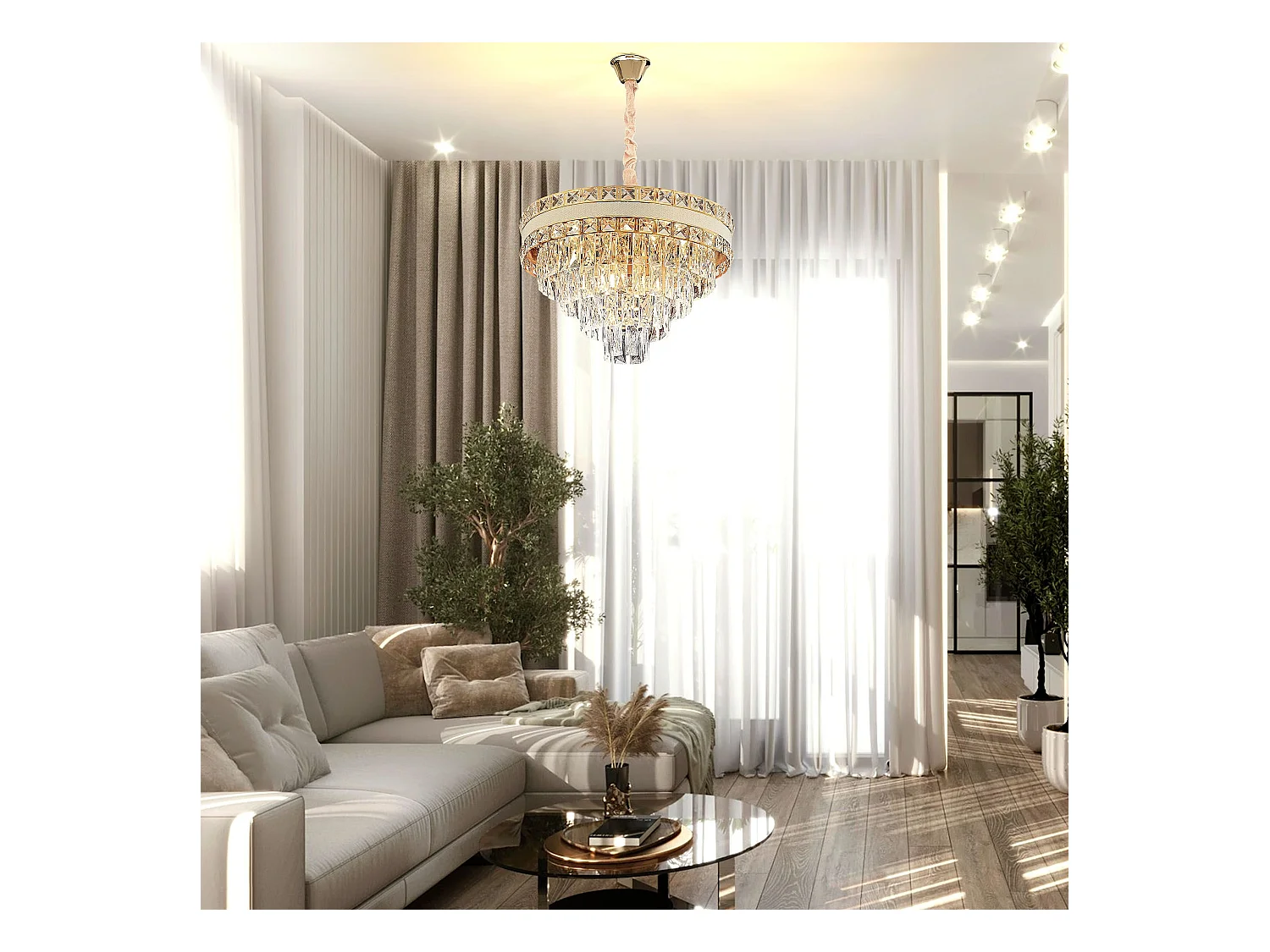 Lampe Suspendue Toolight G048-Cp Gold 50Cm