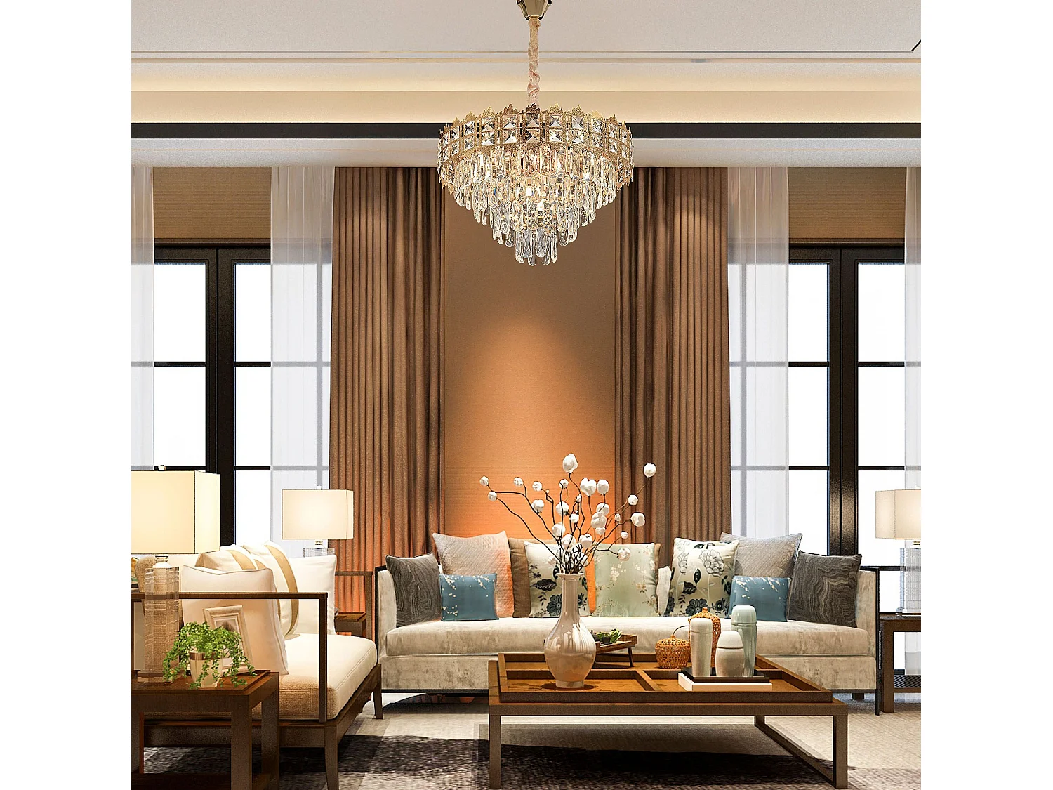 Lampe Suspendue Toolight G049-Cp 60Cm Gold