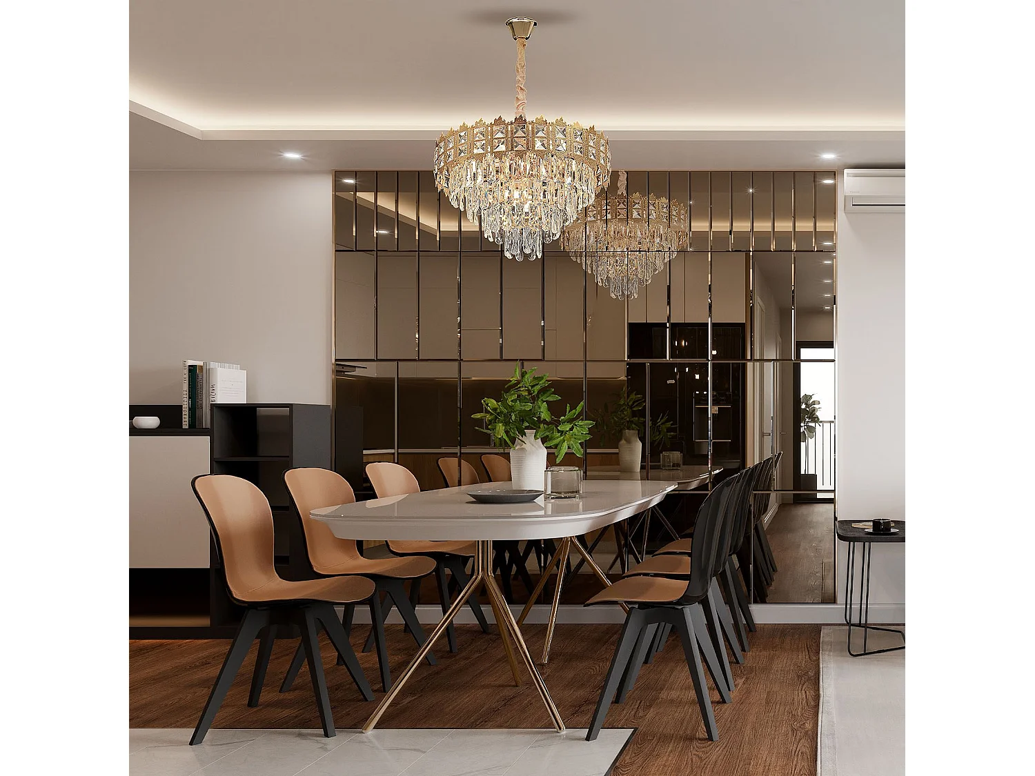 Toolight G049-CP 60CM hængelampe guld 83X55X38CM