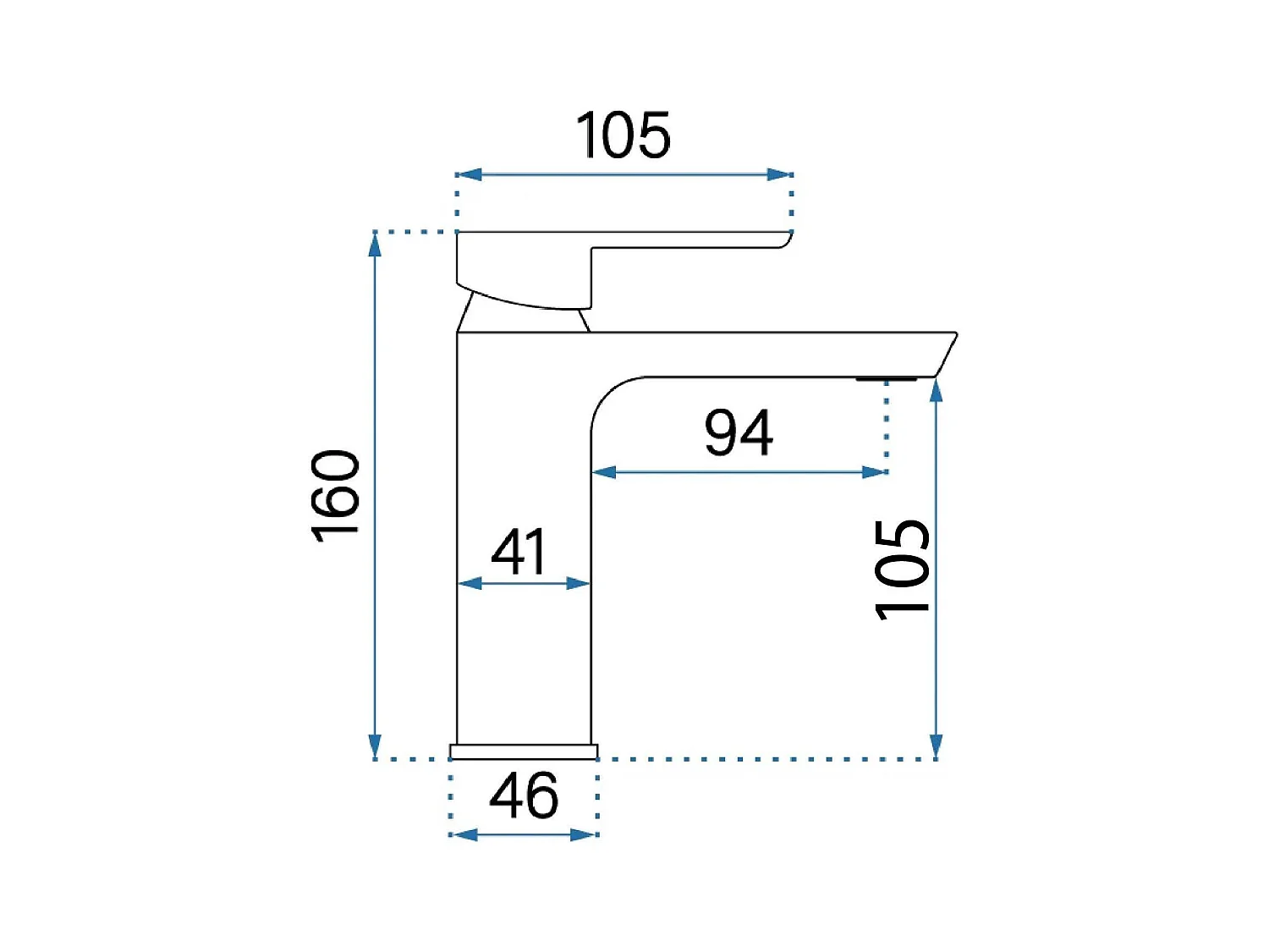 Robinet De Lavabo Rea Argus Titanium Low