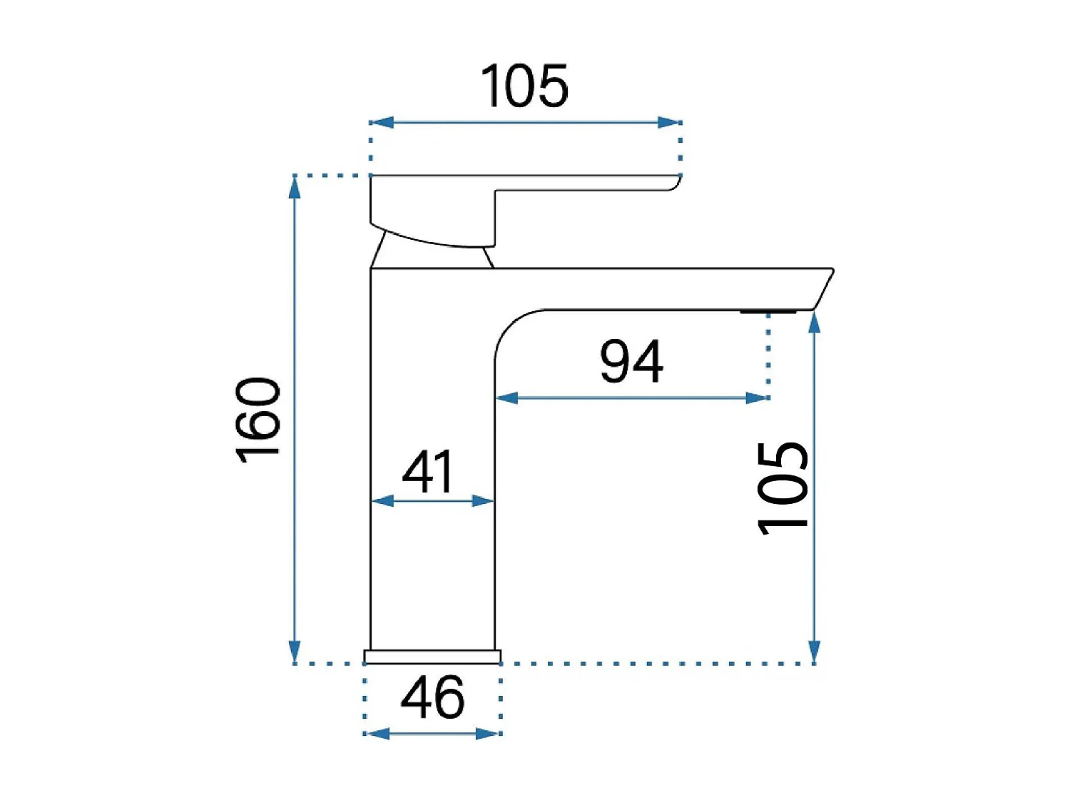 Robinet De Lavabo Rea Argus Titanium Low
