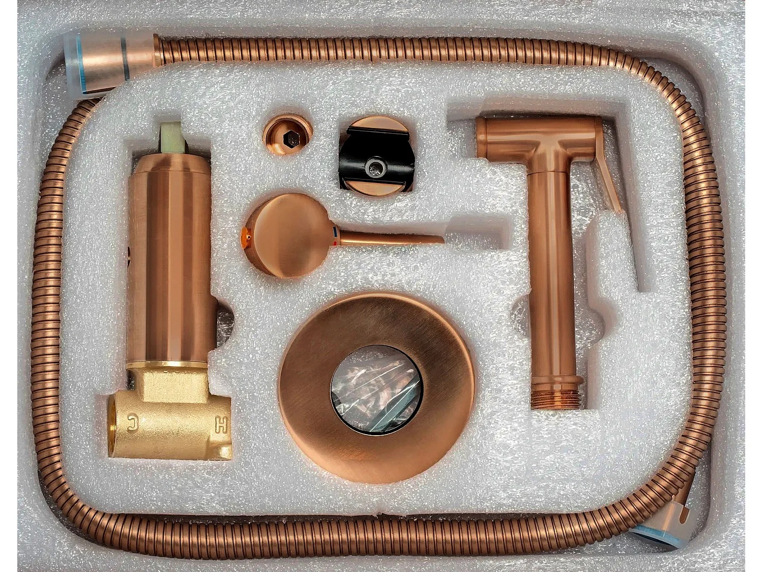 Robinet De Bidet Rea Loop Lungo Brush Copper