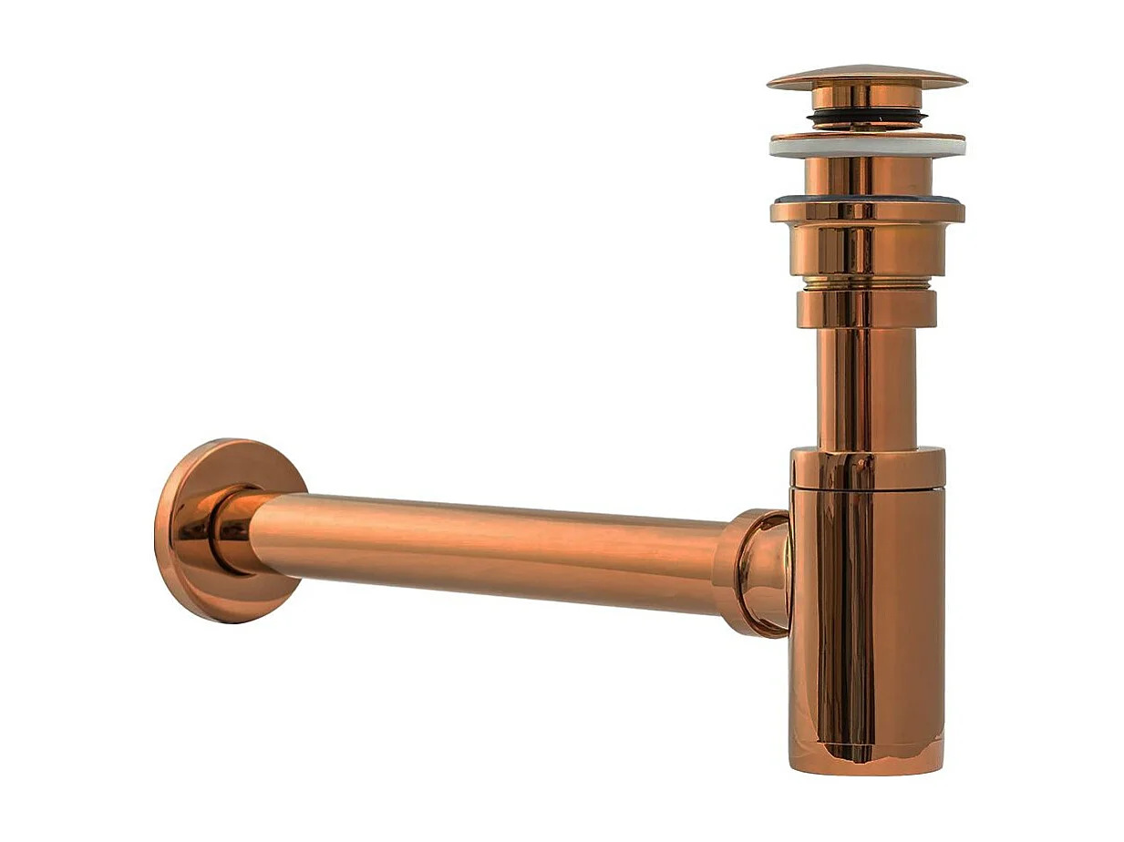 Siphon De Lavabo Universel Clic-Clac Rea Klik-Klak Copper