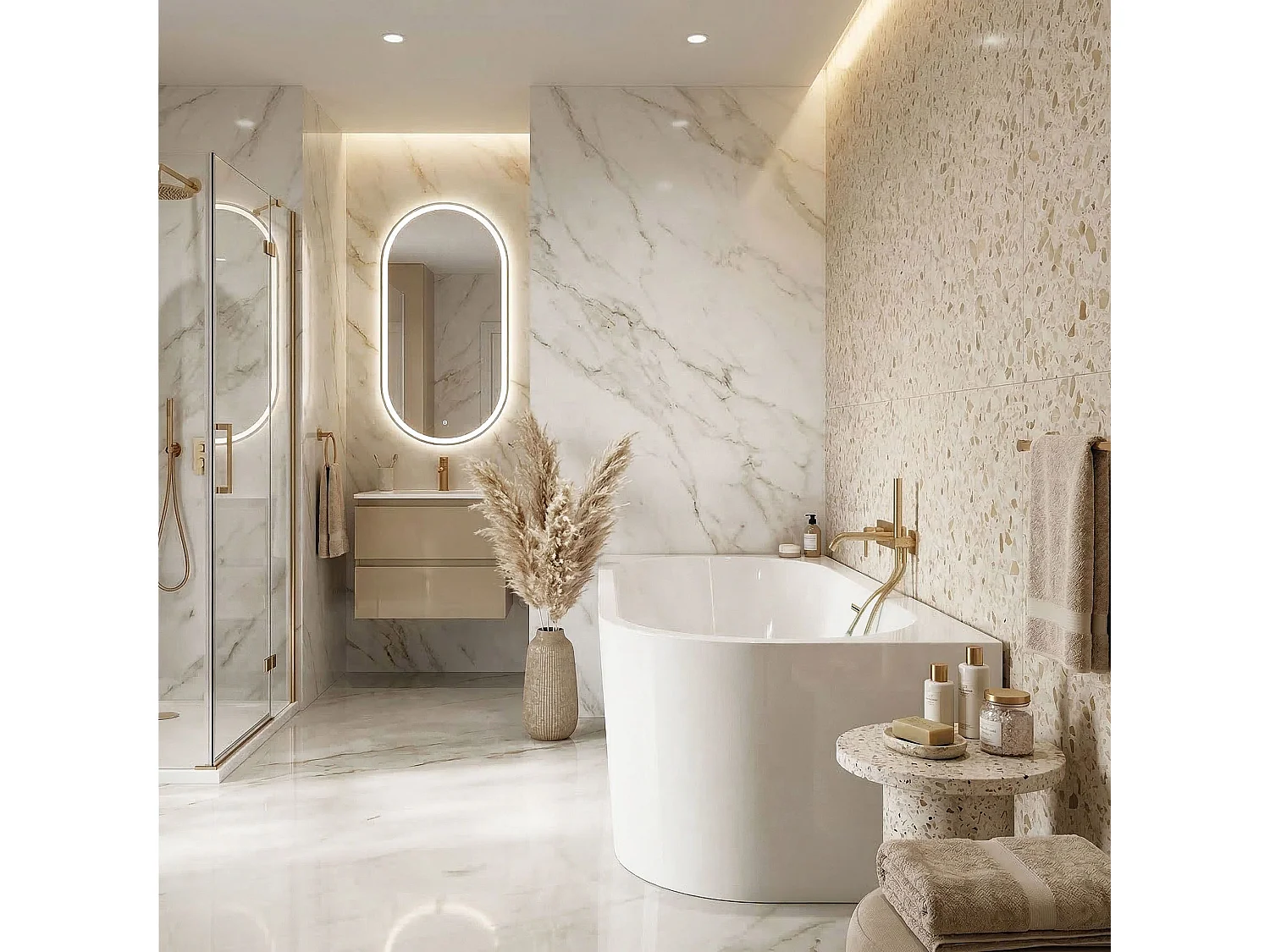 Baignoire Rea Bellanto White 170Cm Left