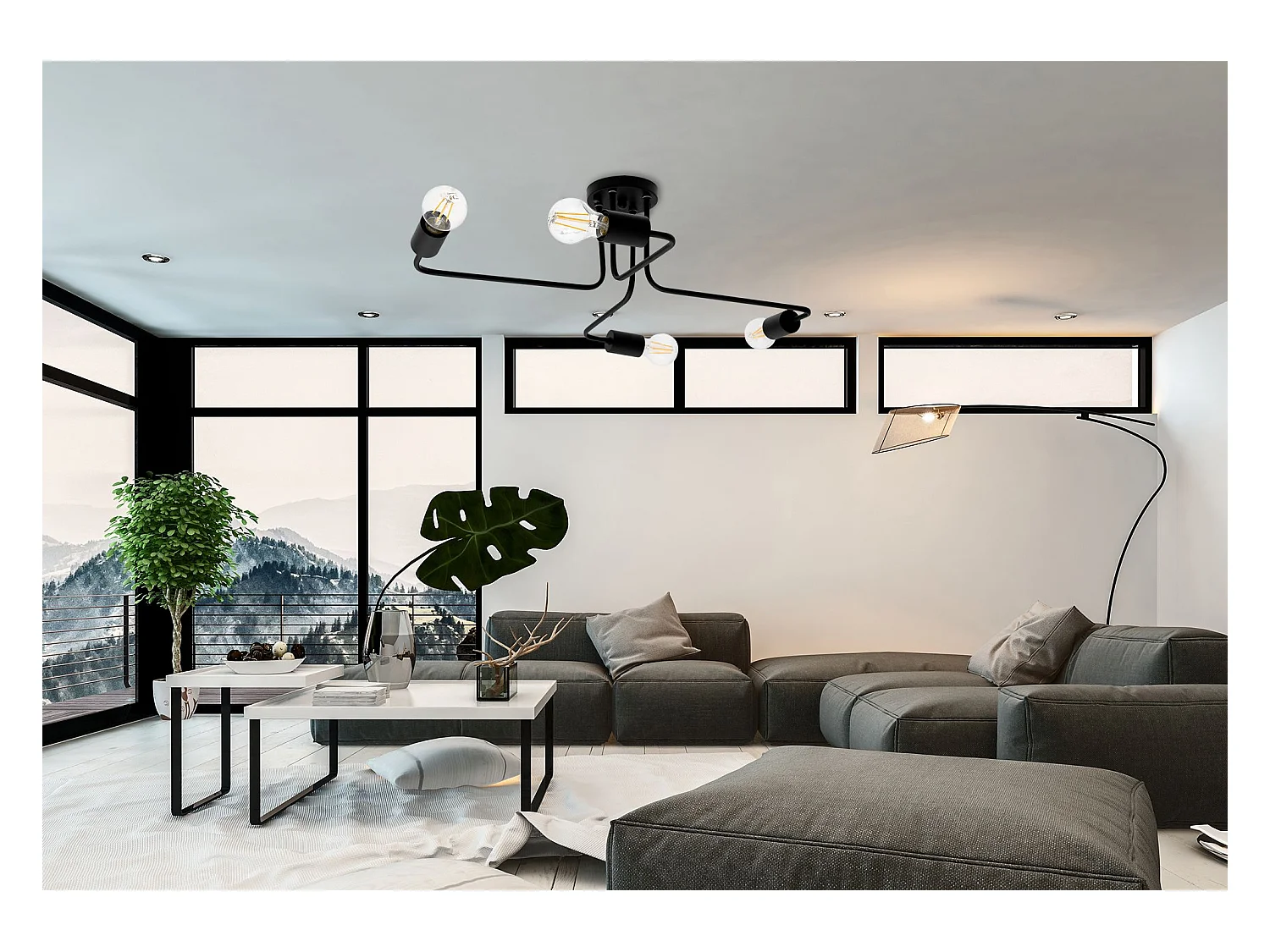 Lampe Toolight App013-4Cw Agaro Black