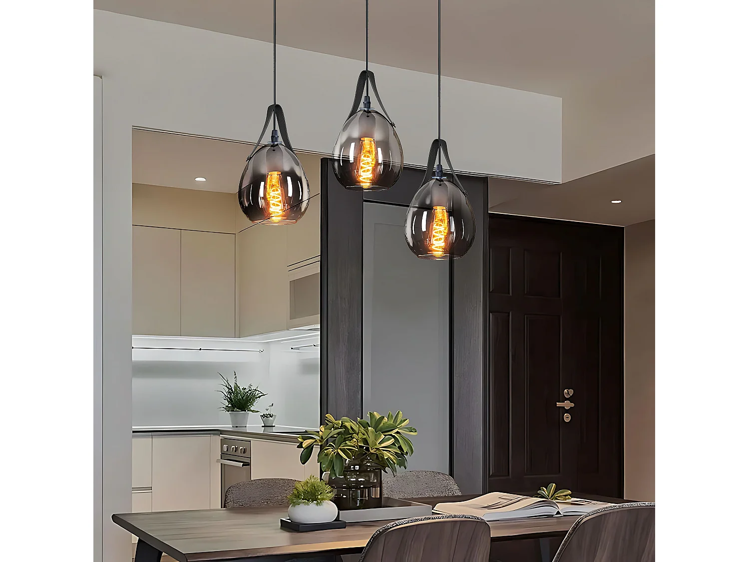 Candeeiro Suspenso Toolight App1774-1Cp Black Grey