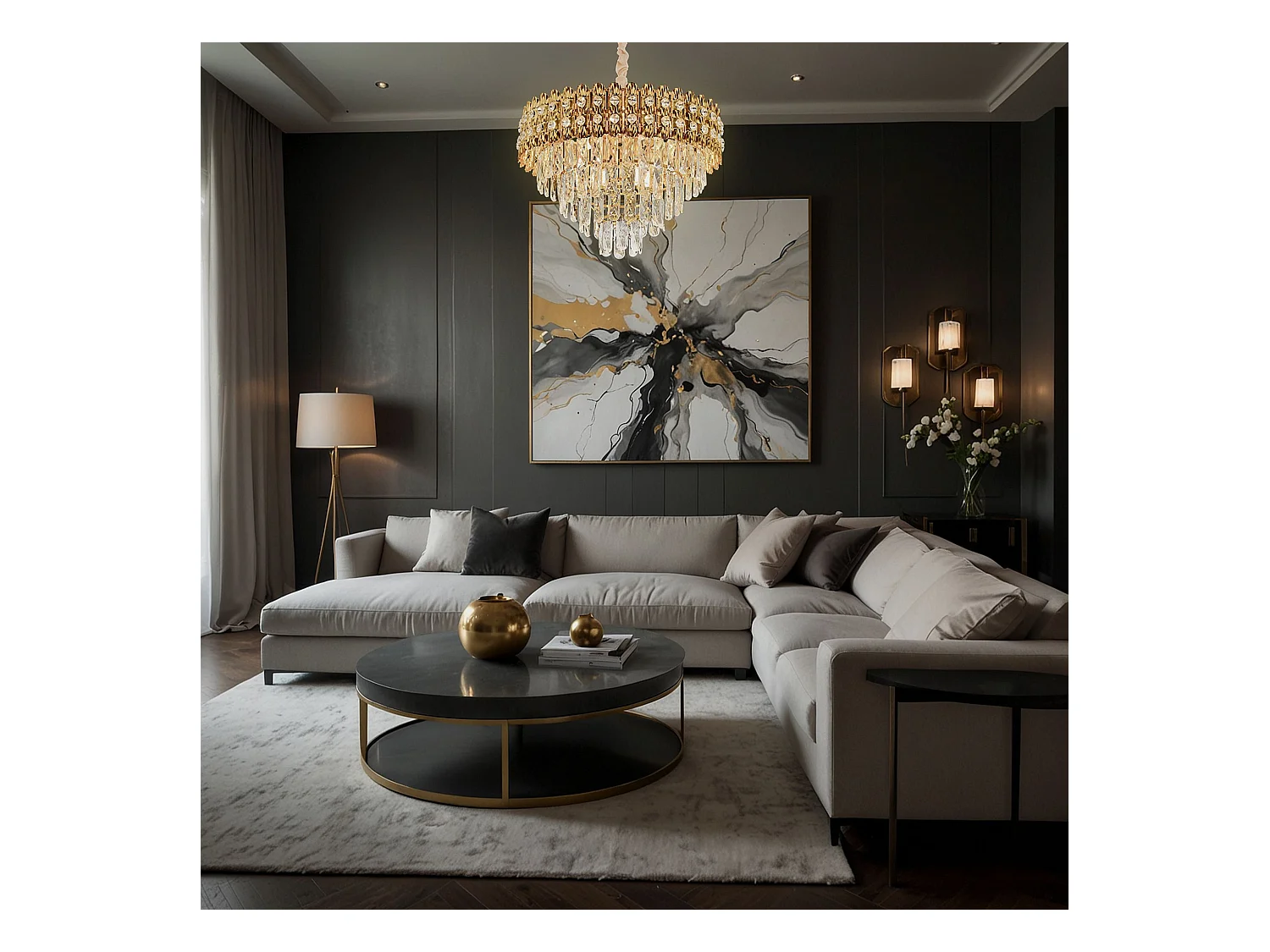 Lampe Suspendue Toolight G058-Cp Gold 60Cm