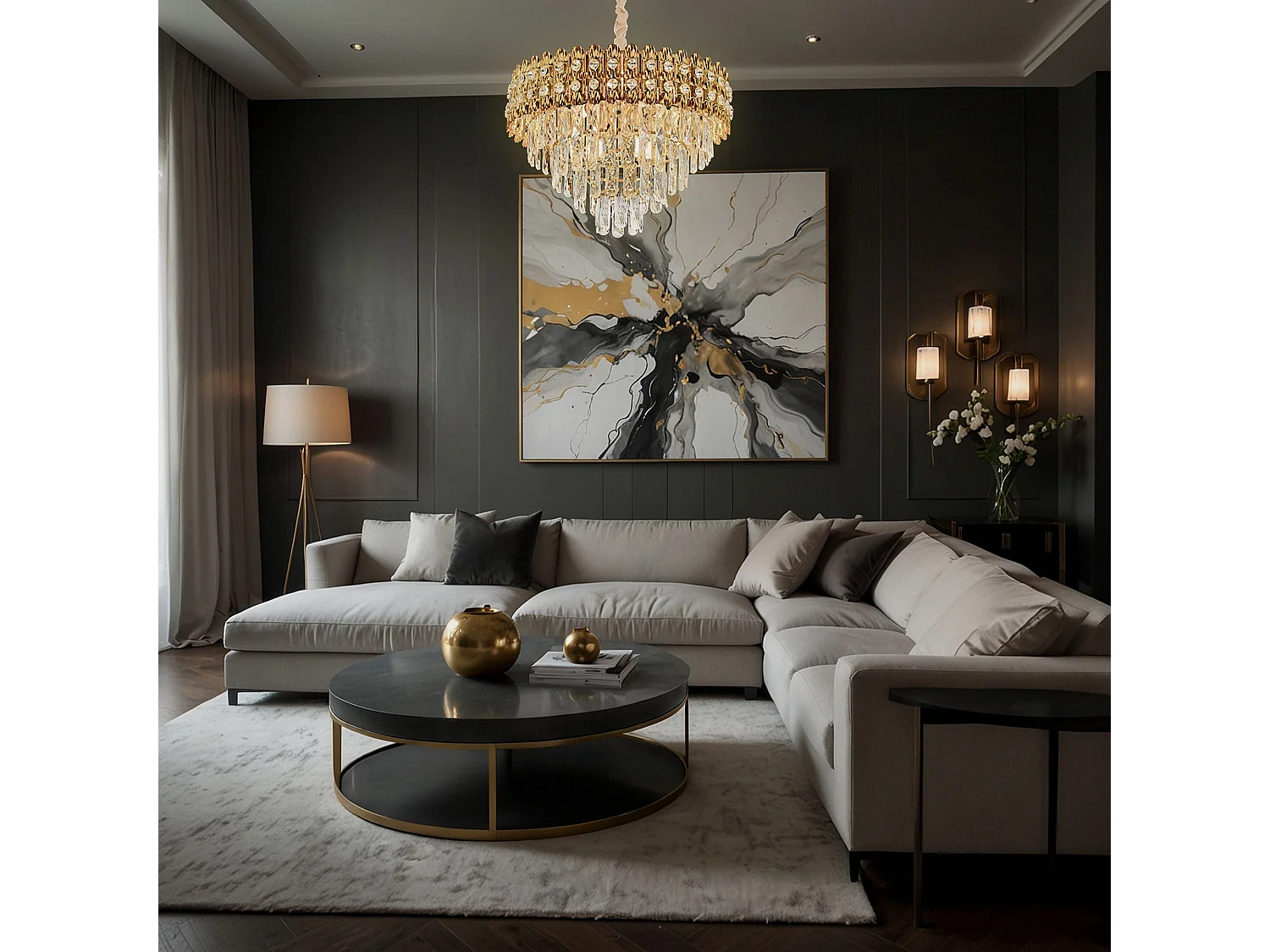 Lampe Suspendue Toolight G058-Cp Gold 60Cm