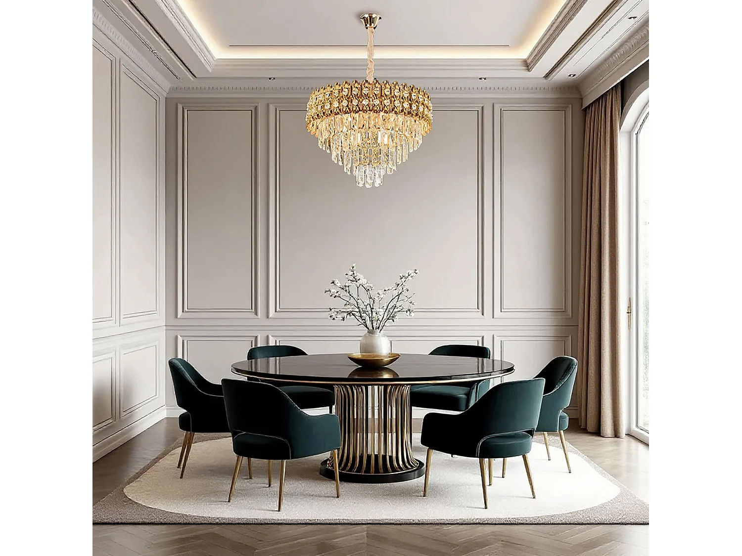 Lampe Suspendue Toolight G058-Cp Gold 60Cm