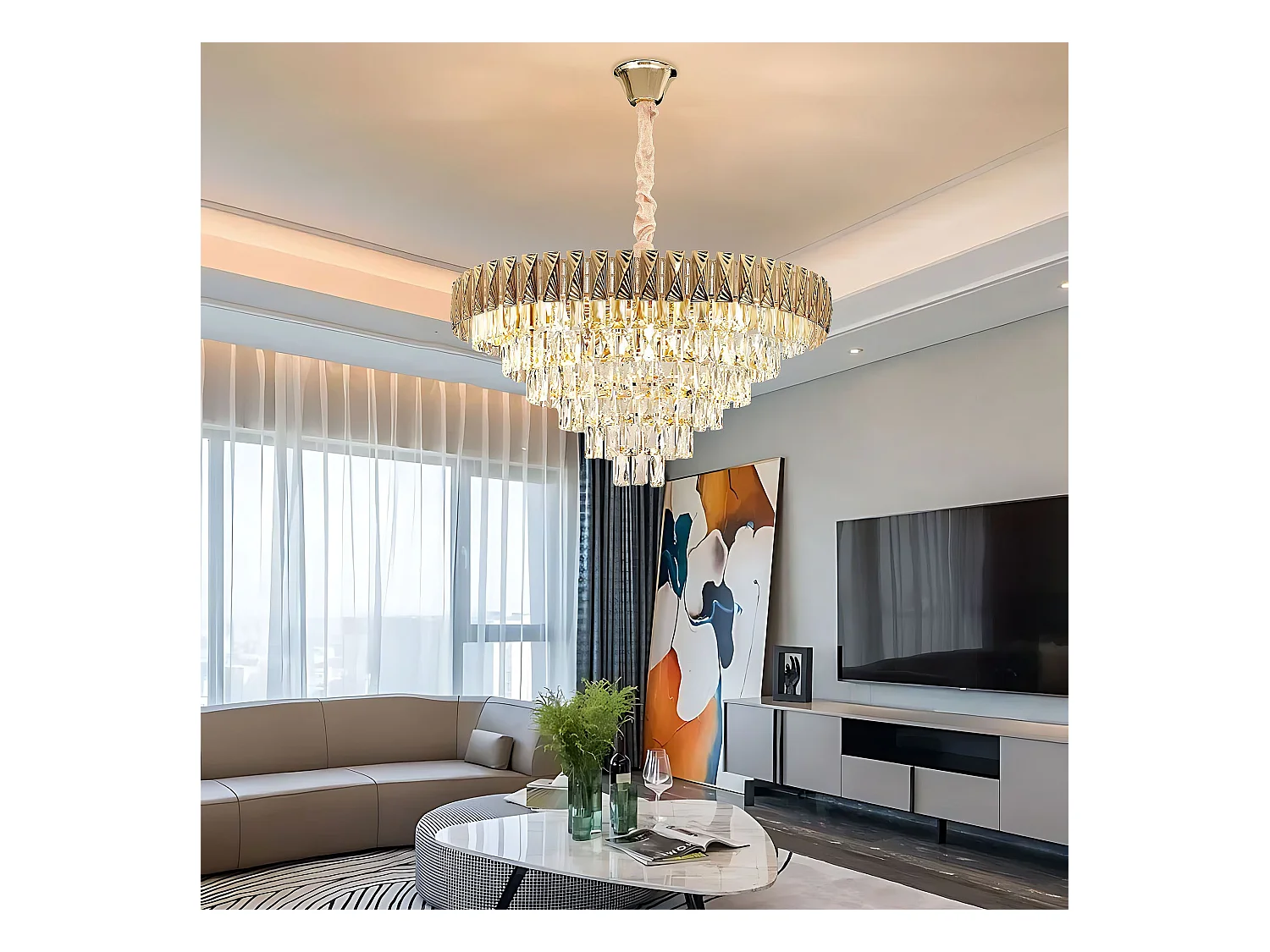 Lampe Suspendue Toolight G061-Cp Gold 80Cm