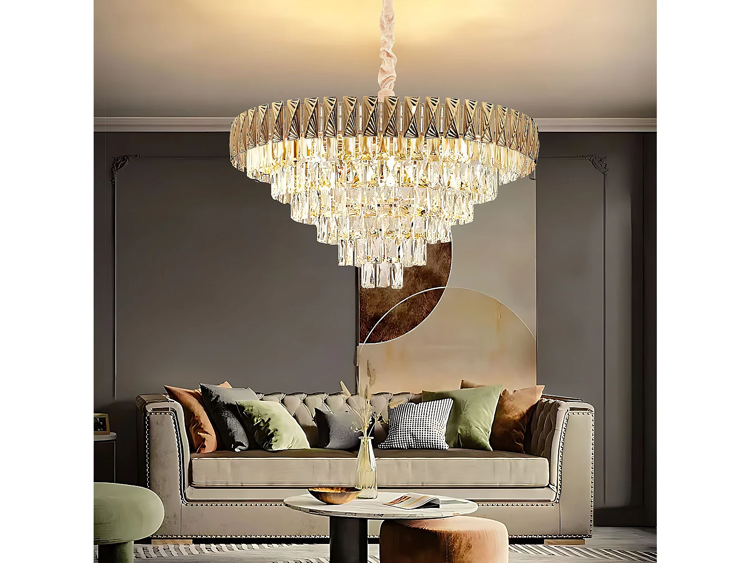 Candeeiro Suspenso Toolight G061-Cp Gold 80Cm