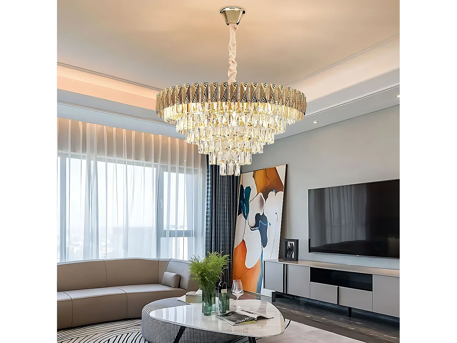 Candeeiro Suspenso Toolight G061-Cp Gold 80Cm