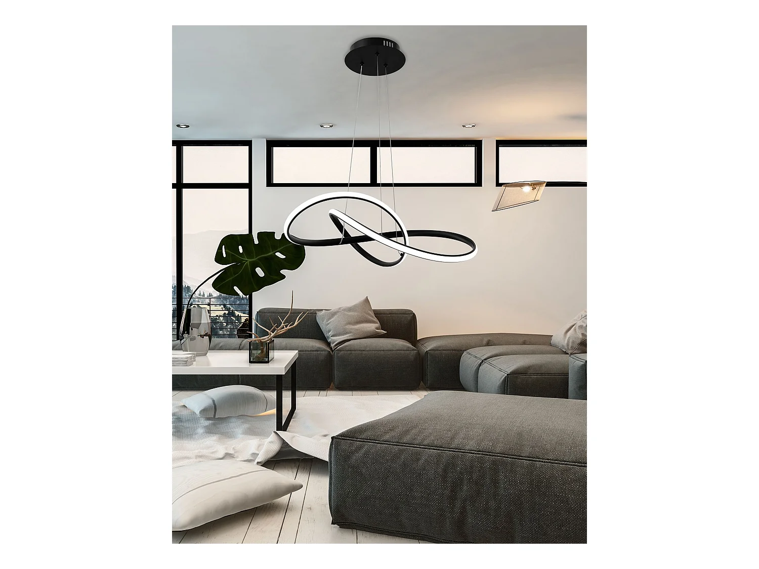 Lampe Suspendue Toolight App395-Cp Black