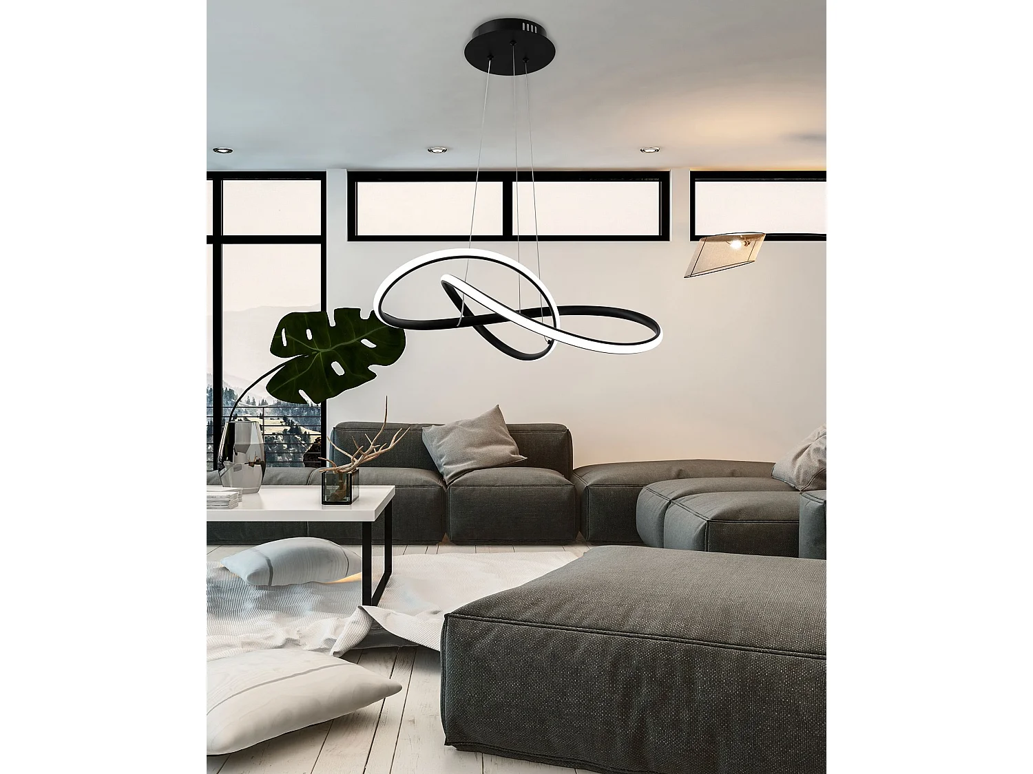 Lampe Suspendue Toolight App395-Cp Black