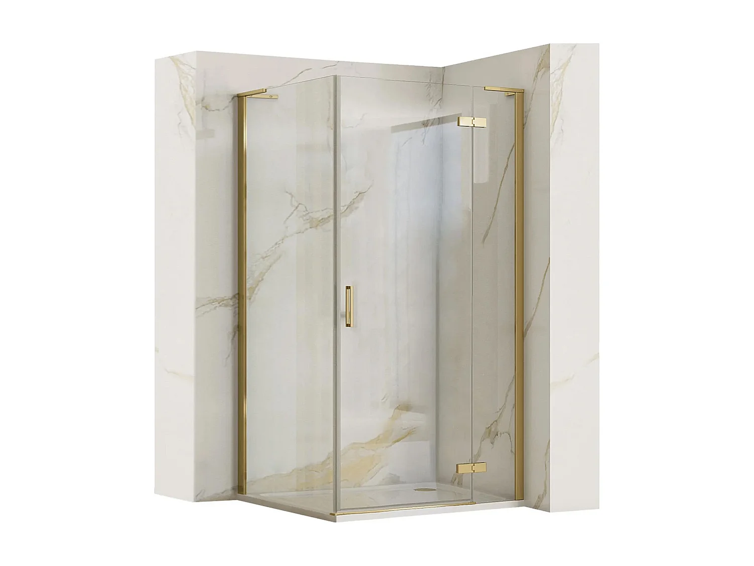 Douchecabine  Rea Hugo Brush Gold 100X80