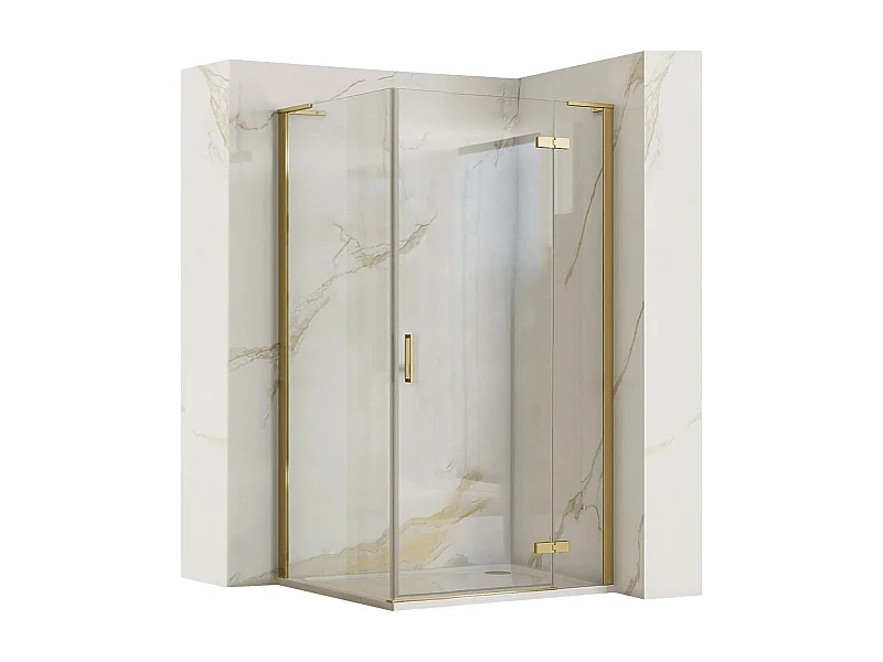 Cabina Doccia Rea Hugo Brush Gold 100X80